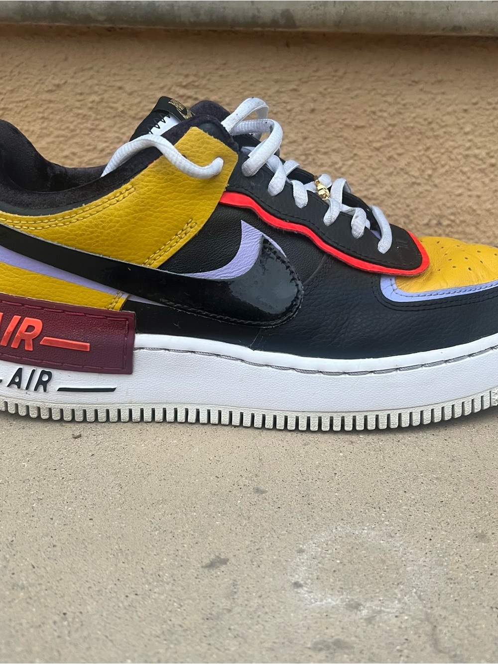 Nike Air Force 1 Shadow Sisterhood DO6114-700 Dark Sulfur Women’s Size 9